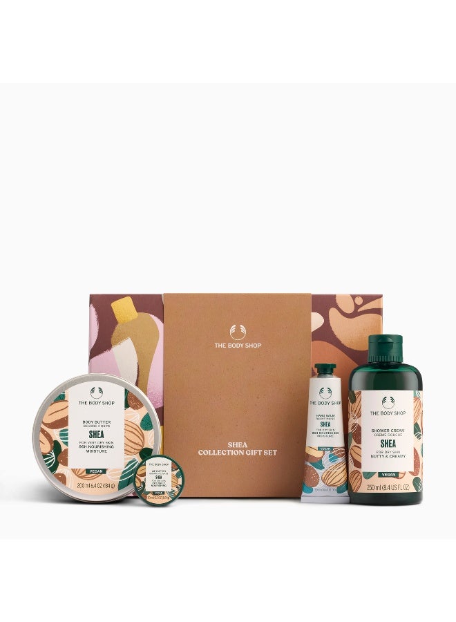 THE BODY SHOP Shea Collection Gift Set – Shower Cream (250 Ml), Body Butter (200 Ml), Lip Butter (10 Ml) And Hand Balm (30 Ml) – Deep Nourishment And Soft Smooth Skin - Image 1