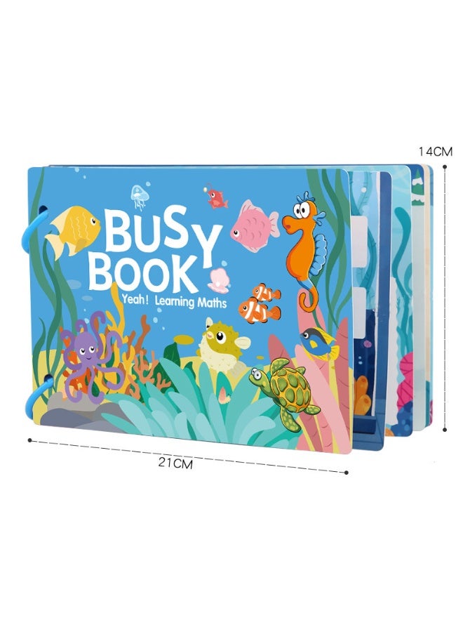 HALAMODO 4PCS Children's Busy Book , Toddler Early Learning Quiet Book , Reusable Sticker Activity Book Educational Toy For Preschoolers , Includes Basic Cognition + Alphabet + Numbers + Animals Themes ,Training Emotion Visual Intelligence Development Hands-On & Brain Development Grasp Sensory Hand-Eye Coordination Interactive Parent-Child Bonding Toy, Develop Learning Skills, 21*14 cm - Image 2