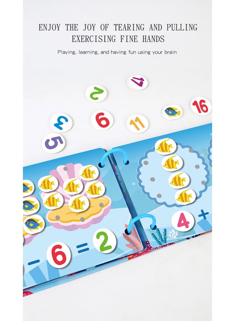 HALAMODO 4PCS Children's Busy Book , Toddler Early Learning Quiet Book , Reusable Sticker Activity Book Educational Toy For Preschoolers , Includes Basic Cognition + Alphabet + Numbers + Animals Themes ,Training Emotion Visual Intelligence Development Hands-On & Brain Development Grasp Sensory Hand-Eye Coordination Interactive Parent-Child Bonding Toy, Develop Learning Skills, 21*14 cm - Image 4