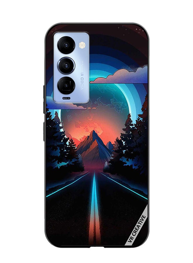 VR CREATIVE Protective Case Cover For Tecno Camon 18/18 P Road To Paradise Design Multicolour - Image 1