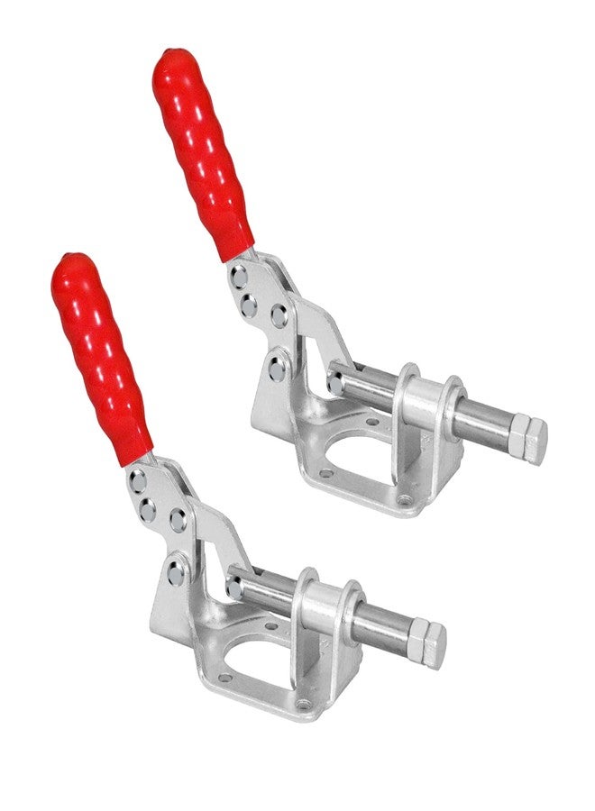 POWERTEC 2PK Toggle Clamp, 300lbs Holding Capacity, 302F Quick Release Push/Pull Clamp for Woodworking Jigs and Fixtures, Pocket Hole Jigs, Welding, CNC (20304-P2) - Image 1