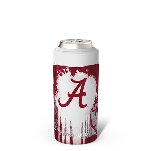 Frost Buddy Universal Can Cooler Fits All Stainless Steel Can Cooler for 12 oz 16 oz Regular or Slim Cans Bottles Stainless Steel Alabama Crimson Tide Drip - Image 1