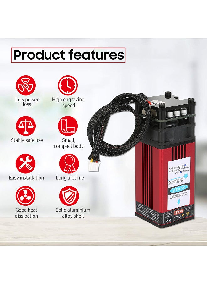 Generic 40W Laser Module 450nm Engraving Laser Head Fixed Focal Length High Precision Engraving Plastic Leather Wood Acrylic for Laser Engraving Machine CNC Router Cutting Machine  - Image 2