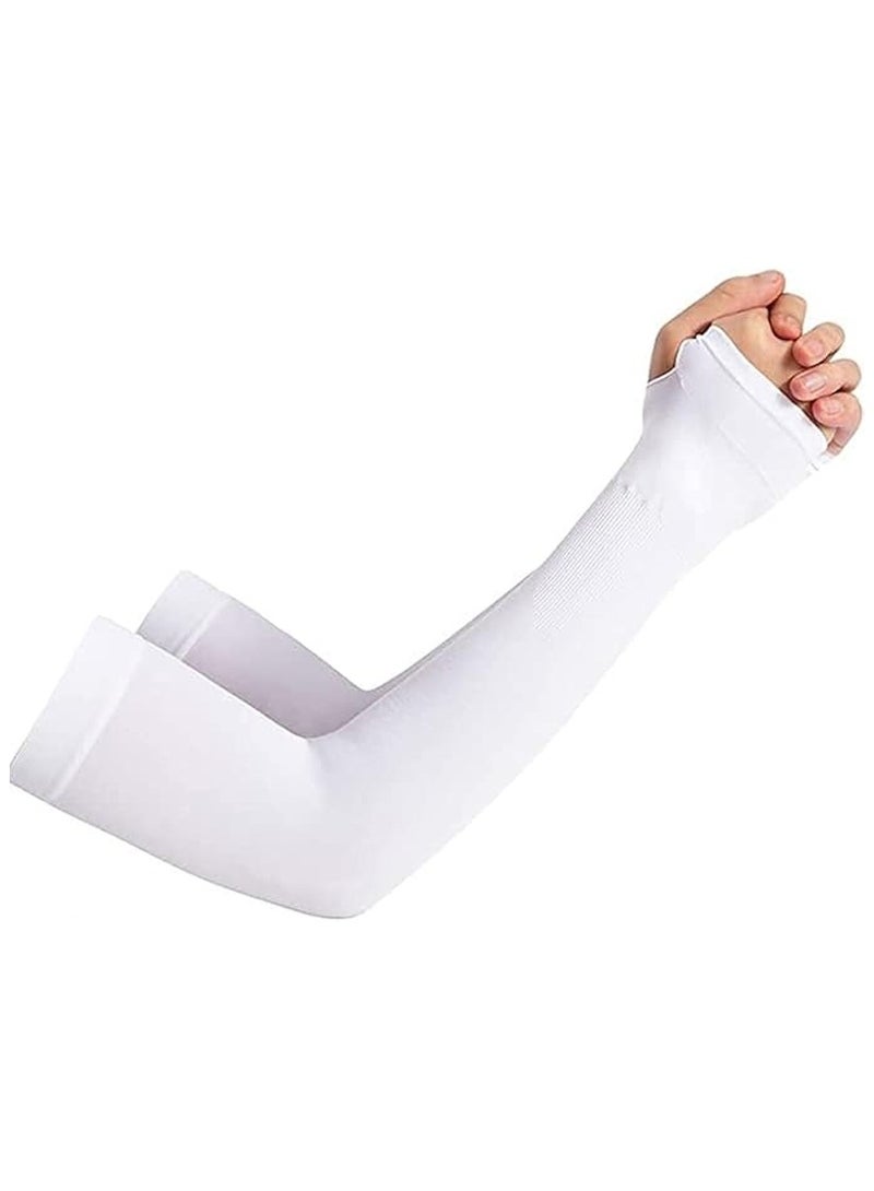DubaiGallery Unisex Fully Stretched Fingerless Arm Sleeves Skinny Fit Arm Sleeves Sun Protection and Dust Protection - Image 1