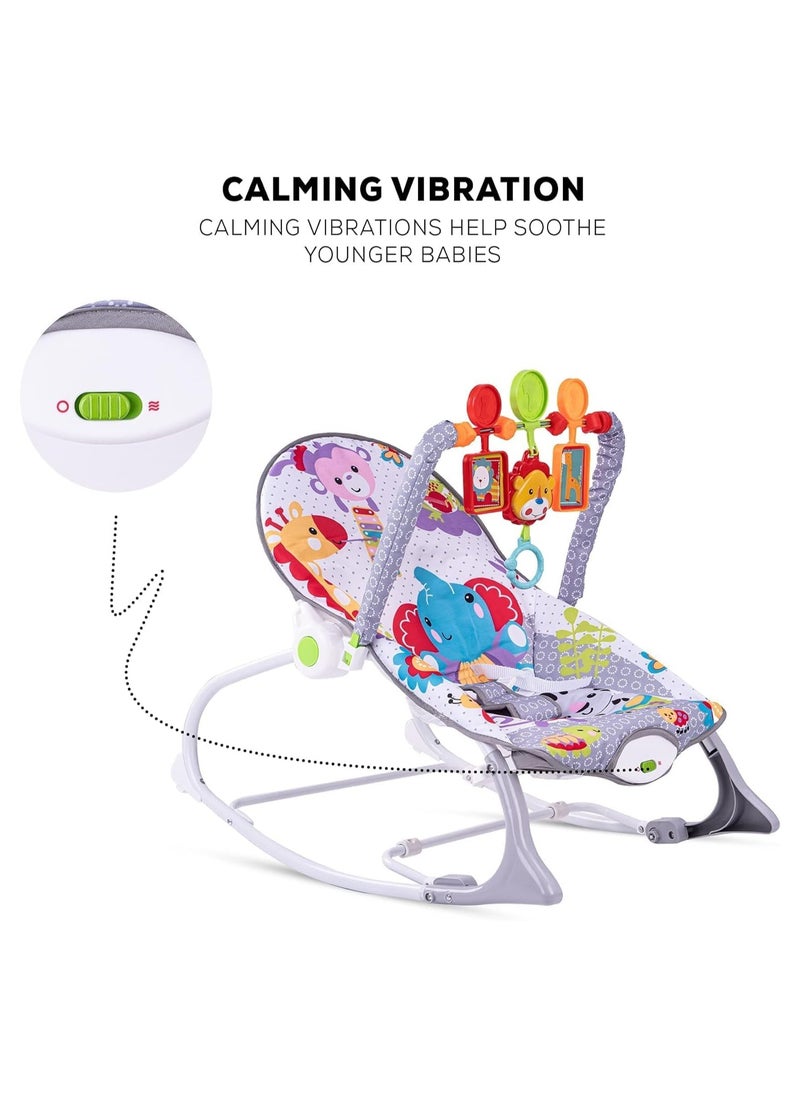 BLOOMING TIME Multi-Function Music Vibration Baby  Rocking Bed ,Toddler Rocker with Soothing Vibrations, Recline & Safety Belt,Lightweight, Foldable, and Travel  - Image 4