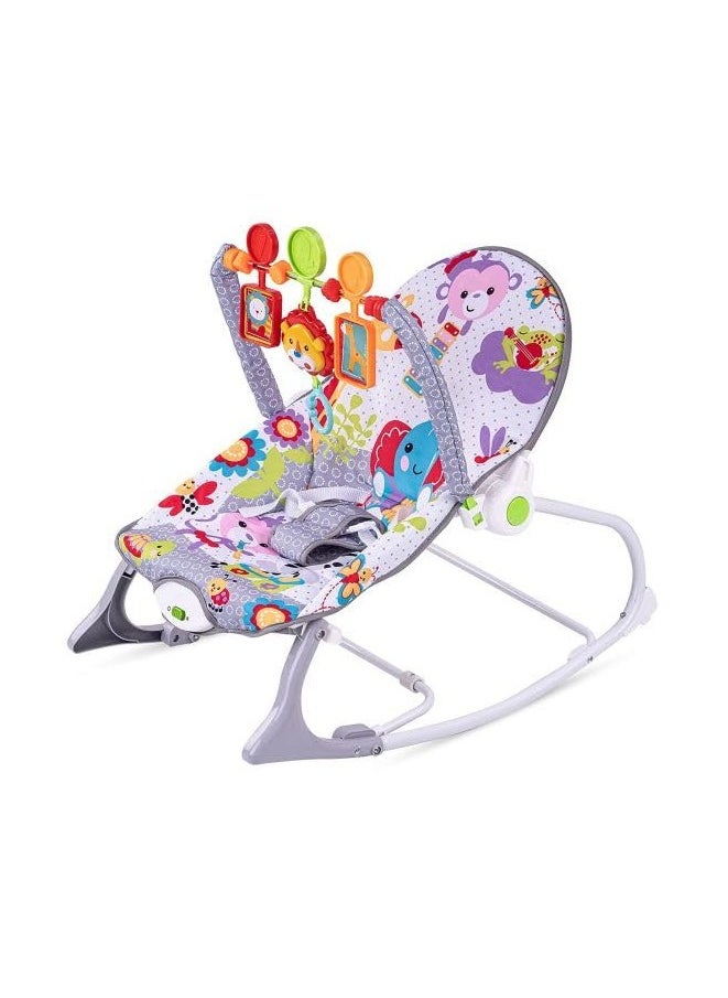 BLOOMING TIME Multi-Function Music Vibration Baby  Rocking Bed ,Toddler Rocker with Soothing Vibrations, Recline & Safety Belt,Lightweight, Foldable, and Travel  - Image 1