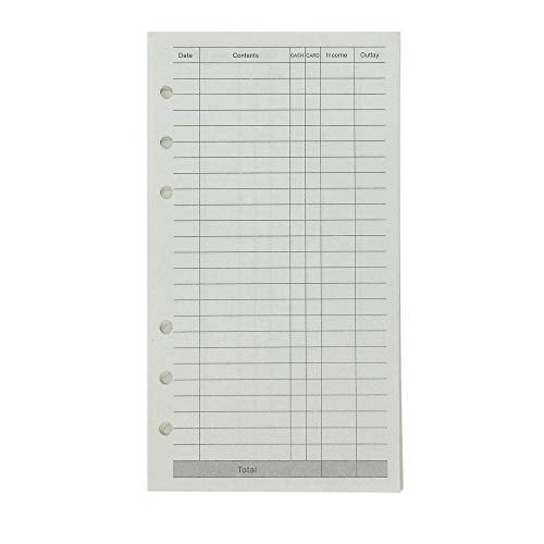 SUNEKE Refill Paper for A5 / A6 6 Holes Cover Round Ring Binder File Folder (Finance Refill Paper, A5) - Image 1