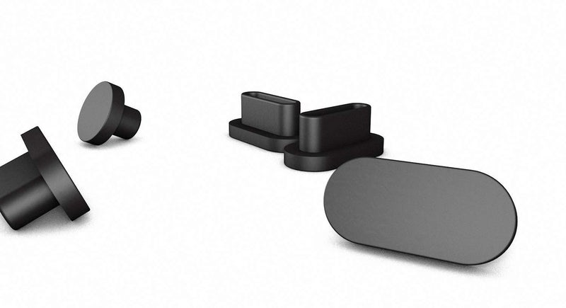 Oaky 5 Pcs Anti Dust Dirt Plug Cups Set for MacBook Pro 14 inch M4 M3 M2 M1 Pro/Max A3401 A3112 A3185 A2918 A2992 A2442 A2779 Accessory Silicone Anti Dirt Protective Cover Black - Image 4