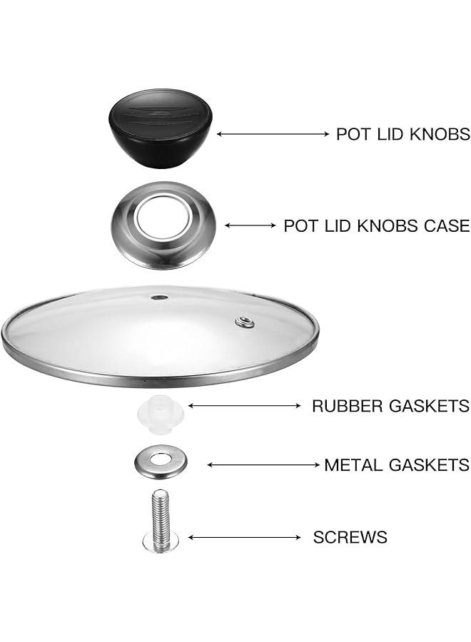 NALACAL Pot Lid Top Knobs, Universal Replacement Pot Lid Knob Lid Grips, Kitchen Cookware Pot Lid Knob Handles, Suitable For Casserole Glass Pot Lid Knobs (10 Pcs) - Image 5