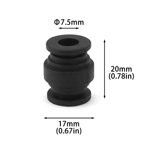 DGHAOP 16pcs Shock Damping Rubber Balls Black Silicone Mount Shock Absorption Balls Anti Vibration Damper Balls - Image 2