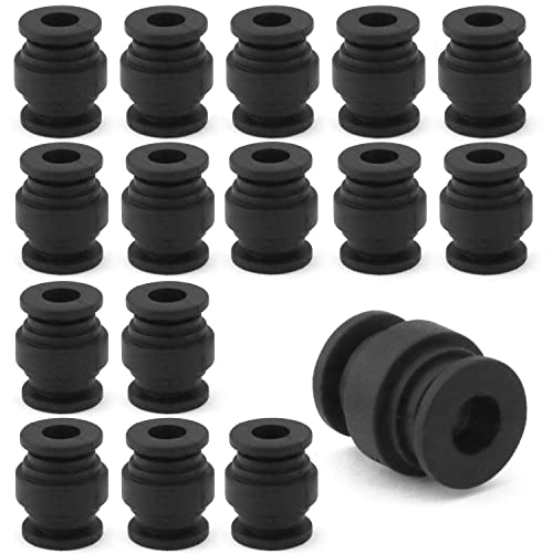 DGHAOP 16pcs Shock Damping Rubber Balls Black Silicone Mount Shock Absorption Balls Anti Vibration Damper Balls - Image 1