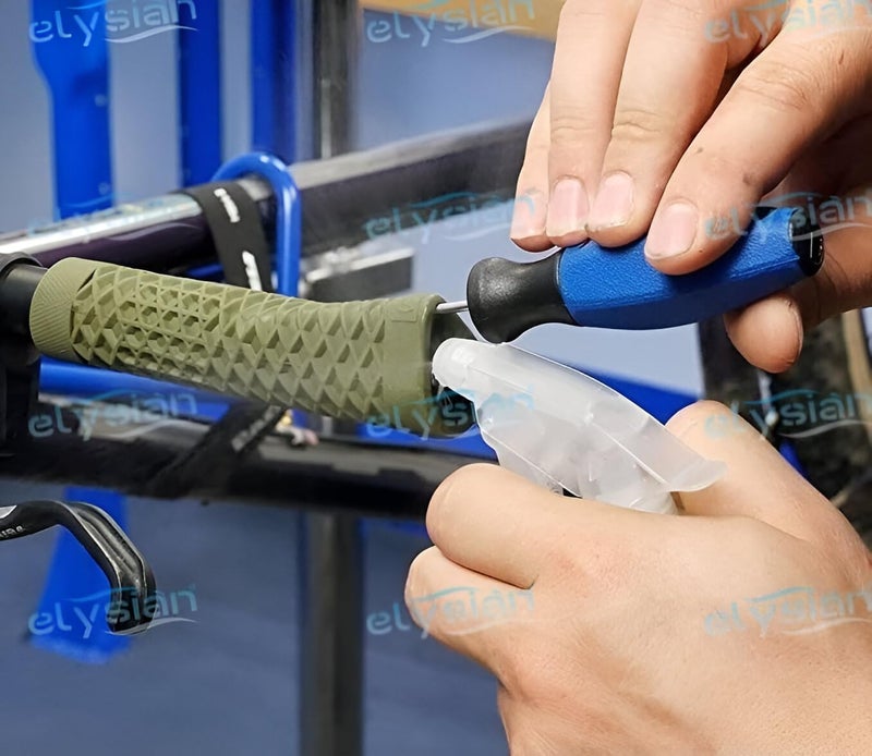 Elysian قبضة مقبض الدراجة بطول 12 سم، قطر داخلي 20 مم. مطاط ناعم غير سام مضاد للانزلاق للدراجات الجبلية/المدينة | قبضات مقود الدراجة المضادة للانزلاق | قبضة مطاطية بتصميم سهم – 1 زوج - Image 3