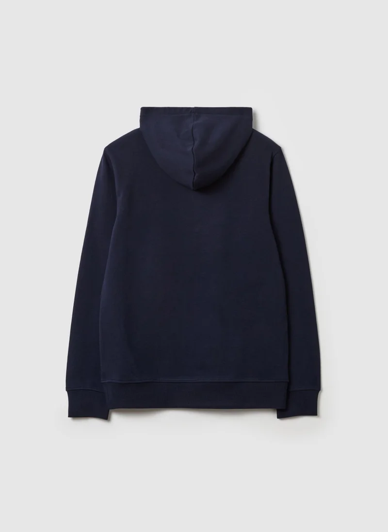 او في اس French Terry Sweatshirt With Hood And Print