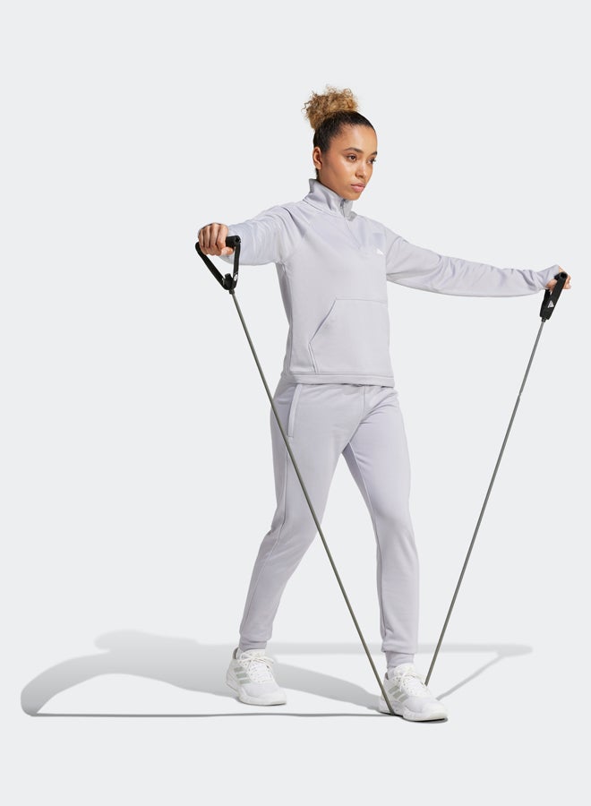 Adidas AEROREADY Game and Go Regular Tapered Fleece Joggers - Image 5