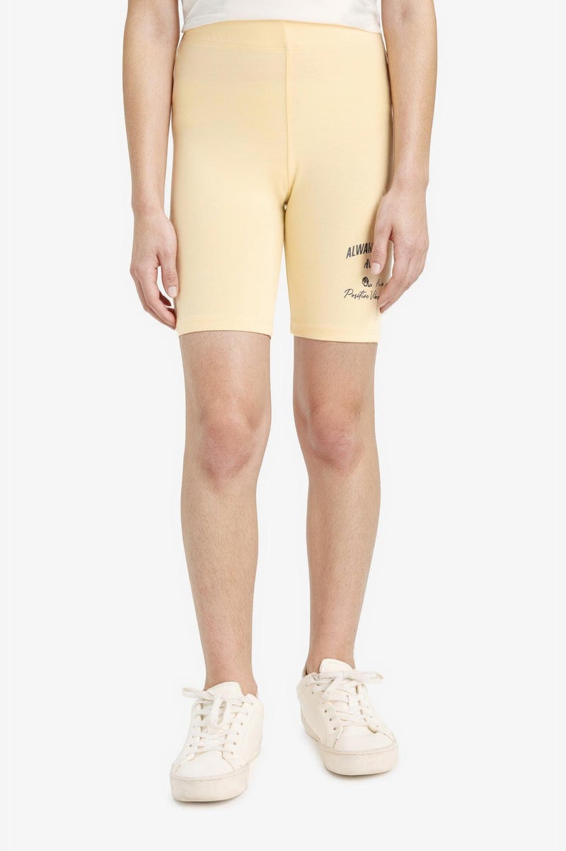 DeFacto Yellow Girl Girl Biker Short Leggings Casual - Image 3