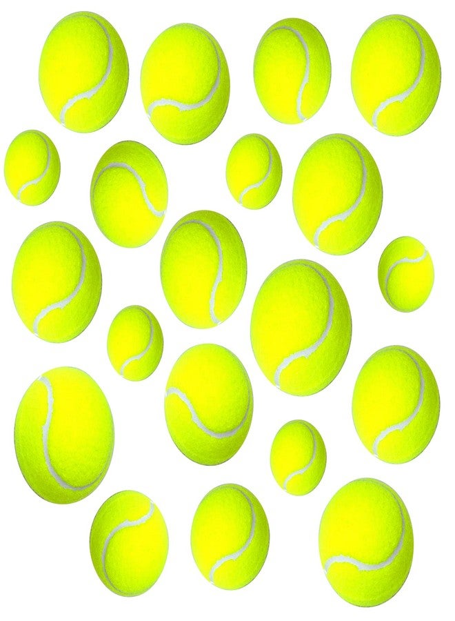 StikArt 20 Tennis Ball Sticker Wall Decals in Assorted Sizes Yellow - Image 1