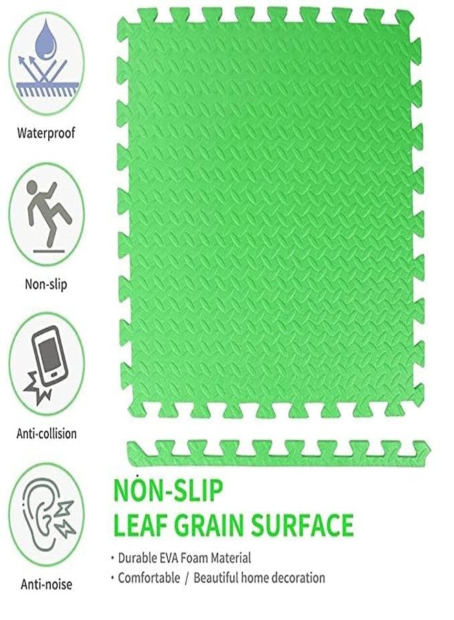 SIGNATRON 4 Tiles - 16 Sq Ft, Kids Puzzle Exercise Mat with EVA Foam Interlocking Tiles Play mats and Protective Flooring for Office, Home, School and Gym (Black - Green) - Image 4