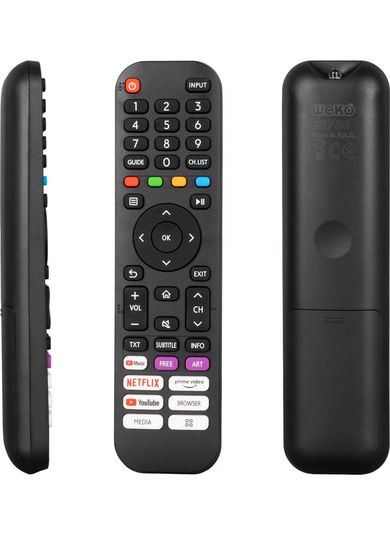 AWOX Weko Kl Netflix-Youtube-Prime Video Button LCD LED TV Remote (21786=8135) 