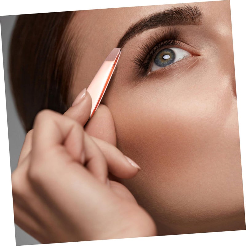 Stainless Steel Double End Eyebrow Tweezers Precision Hair Removal Tool Women - Image 5