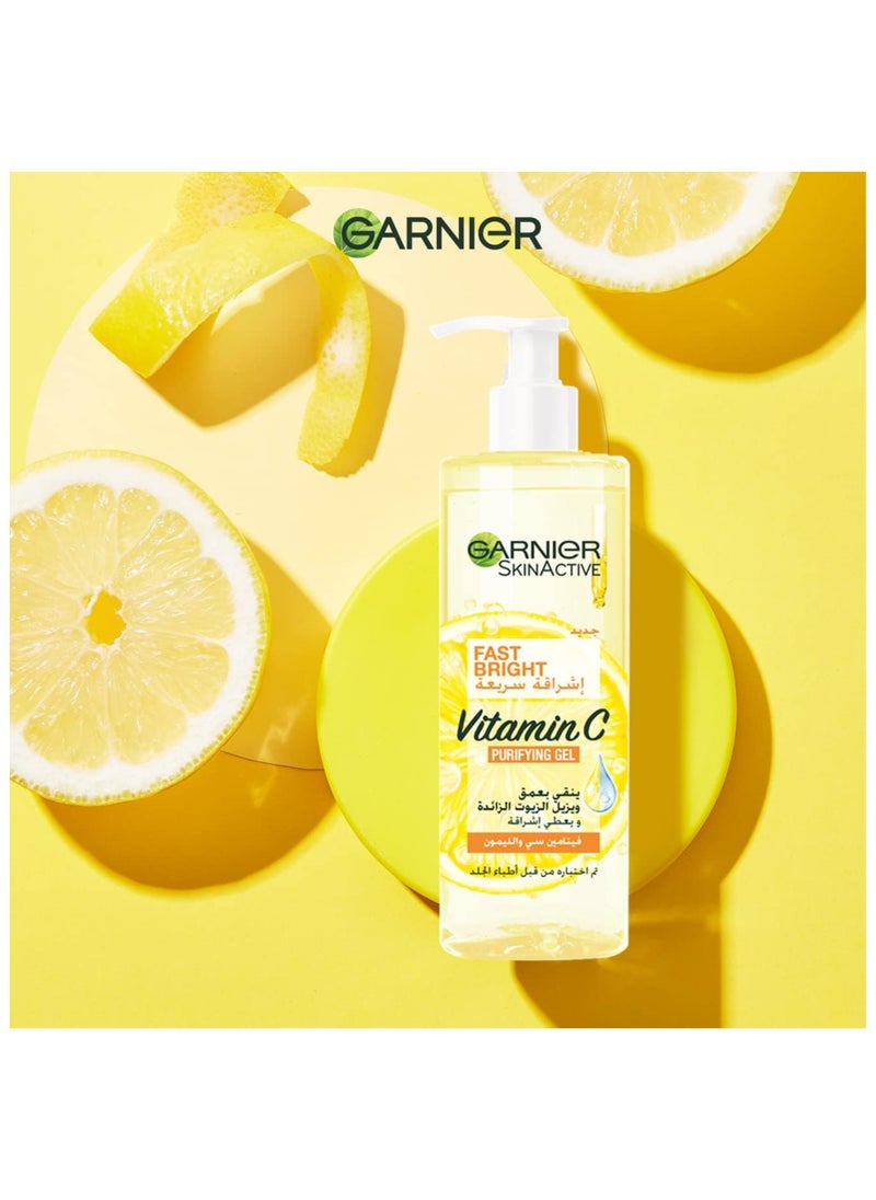 Garnier Garnier SkinActive Fast Bright Vitamin C Purifying Gel Wash 400 ML  - Image 4