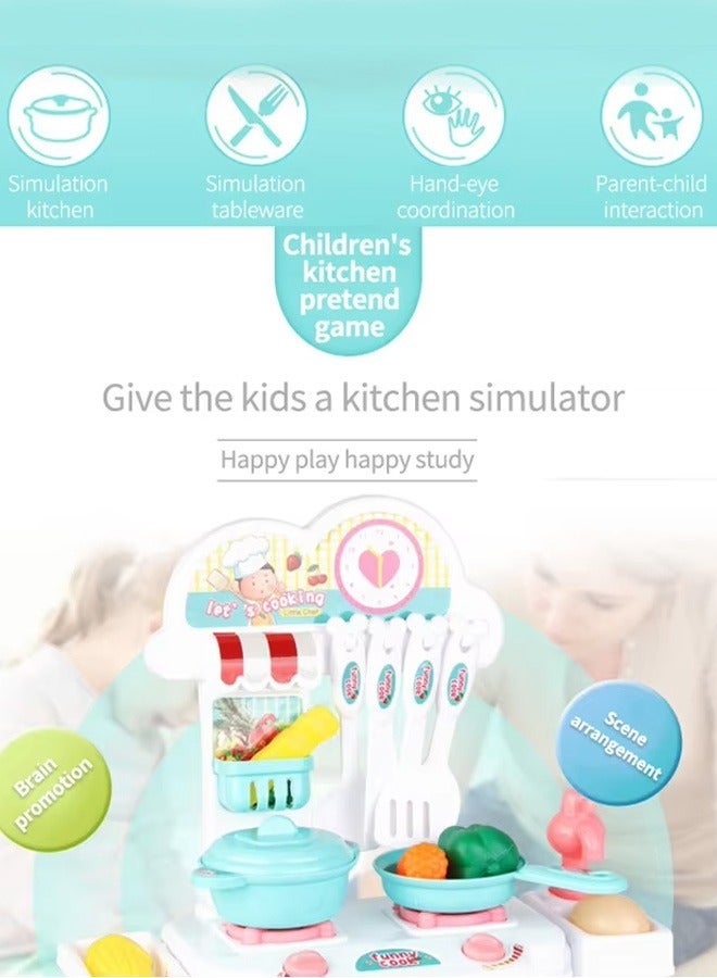 22 قطعة طقم ألعاب مطبخ للتظاهر باللعب، أواني طهي داخلية للعب الأدوار في المطبخ، أطقم ألعاب إكسسوارات المطبخ، طقم ألعاب طبخ للأطفال، للأولاد والبنات والأطفال، وردي - Image 4