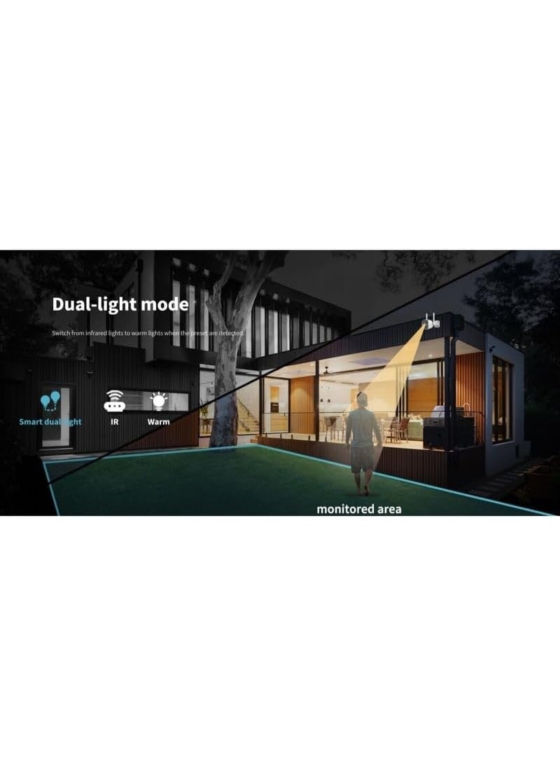 Uniarch Uho-B2D-M3F3D 3MP Outdoor Wi-Fi Security Camera, IP67 Waterproof CCTV, Smart IR & Warm Light Color Night Vision, Motion Detection, Two-Way Audio, 3-Axis Adjustable - Image 5