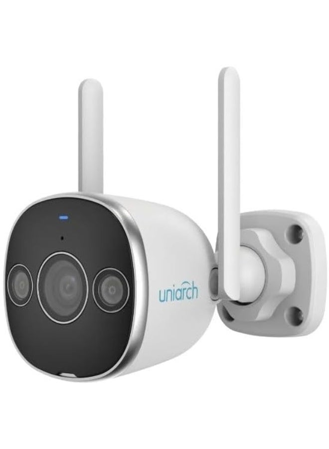 Uniarch Uho-B2D-M3F3D 3MP Outdoor Wi-Fi Security Camera, IP67 Waterproof CCTV, Smart IR & Warm Light Color Night Vision, Motion Detection, Two-Way Audio, 3-Axis Adjustable - Image 1