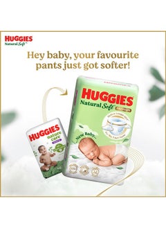Huggies Huggies Natural Soft Premium Baby Diaper Pants, Our No.1 Soft Pants, Small (S) Size (4-8 Kgs), Pack of 70 diapers | Cloud Softness All over with India's 1st Cloud Touch Belt  - Image 2