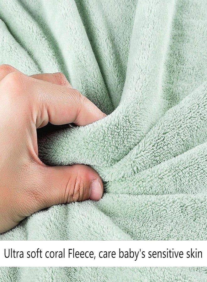 ROXANEPIG منشفتان للأطفال بغطاء رأس من روكسان بيج - منشفتان فاخرتان فائقتان النعومة عضويتان للاستحمام - مناشف ماصة ومضادة للحساسية للأطفال الرضع من الجنسين والأطفال الصغار وحديثي الولادة (أخضر، بني) - Image 5