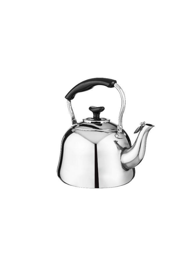 Alsaif Stainless Steel Teapot 1.5 Liter Al Saif Harmony Elegant Design Black Handle Suitable for Daily Use and Outdoor Tea Brewing - Image 2