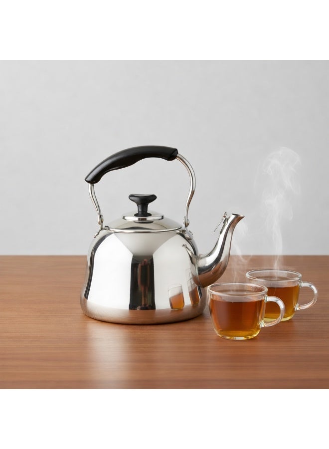 Alsaif Stainless Steel Teapot 1.5 Liter Al Saif Harmony Elegant Design Black Handle Suitable for Daily Use and Outdoor Tea Brewing - Image 1