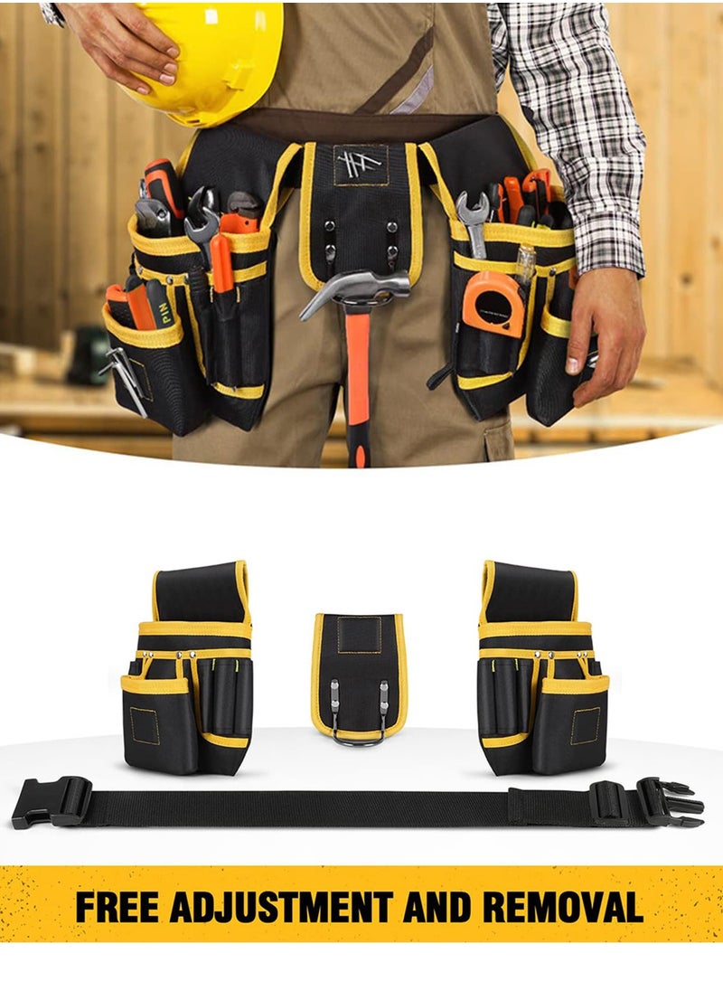 LUCKIER - Portable Tool Bags,  26 Pocket Men's Tool Belt, Removable and Adjustable Tool Bag for Electricians, Carpenters, Builders, Designers, Work Aprons, Utility Belt - Image 1