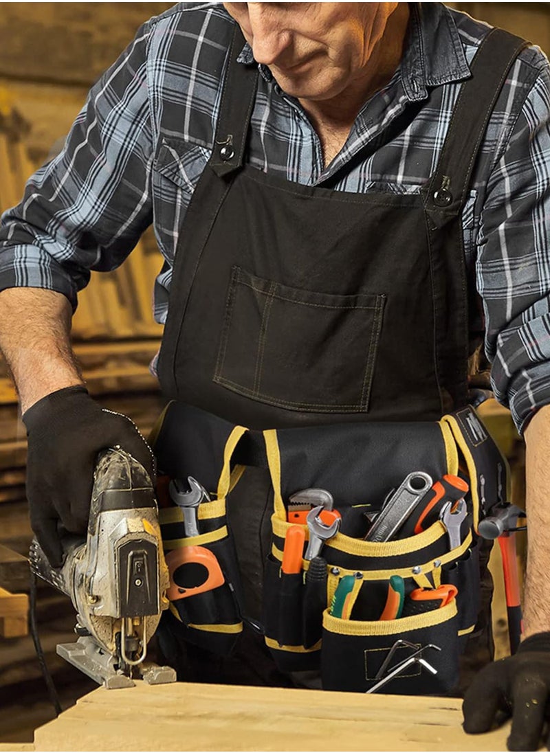 LUCKIER - Portable Tool Bags,  26 Pocket Men's Tool Belt, Removable and Adjustable Tool Bag for Electricians, Carpenters, Builders, Designers, Work Aprons, Utility Belt - Image 1