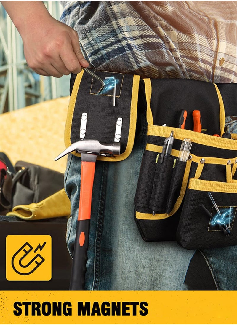 LUCKIER - Portable Tool Bags,  26 Pocket Men's Tool Belt, Removable and Adjustable Tool Bag for Electricians, Carpenters, Builders, Designers, Work Aprons, Utility Belt - Image 1