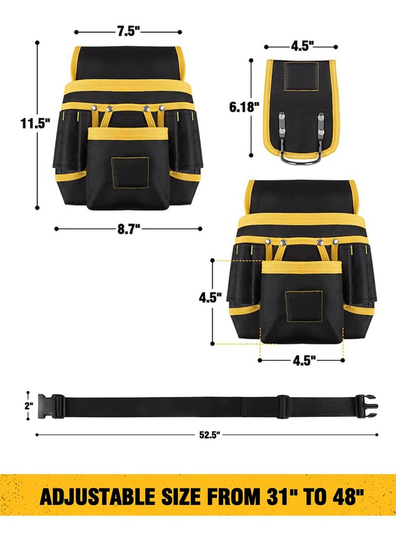 LUCKIER - Portable Tool Bags,  26 Pocket Men's Tool Belt, Removable and Adjustable Tool Bag for Electricians, Carpenters, Builders, Designers, Work Aprons, Utility Belt - Image 1
