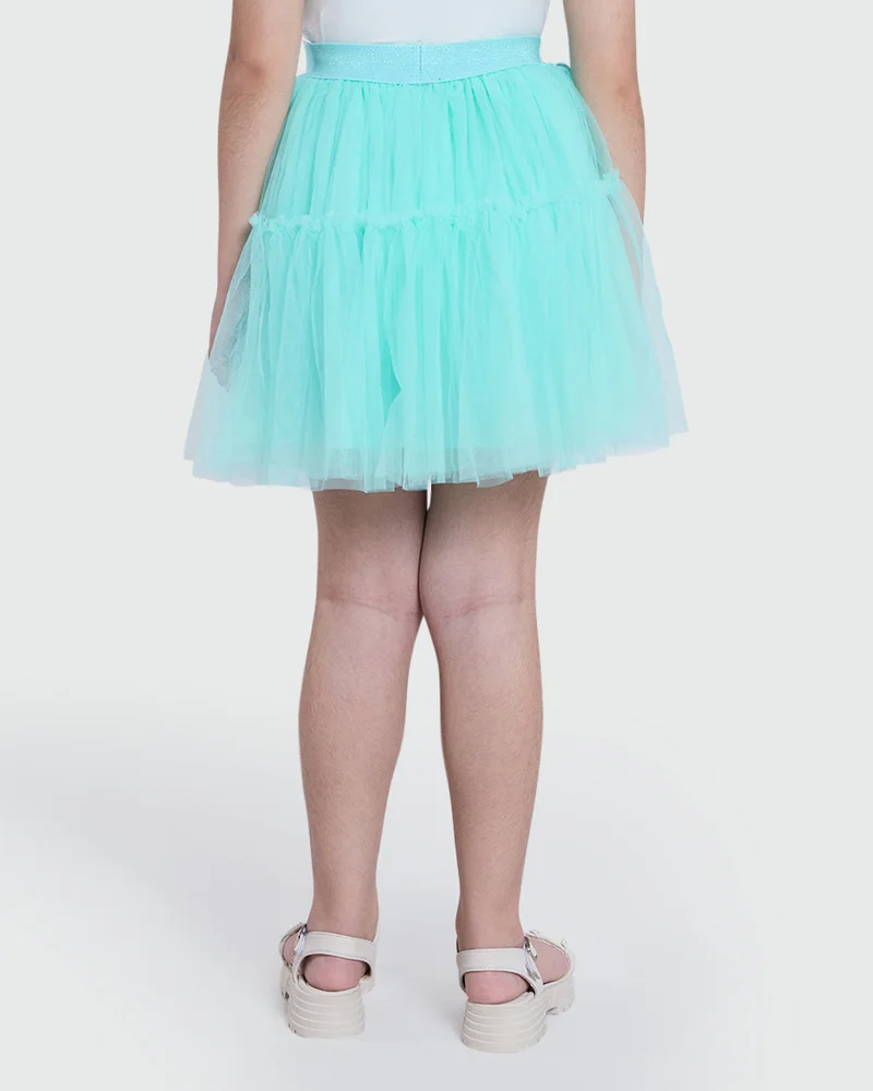 Ovs Beach Glass Mesh Skirt For Girls