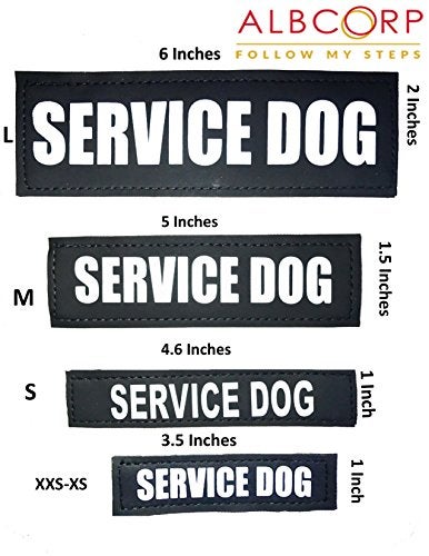 Albcorp Reflective Service Dog Patches with Hook Backing for Service Animal Vests /Harnesses Small (4.6 X 1) Inch - Image 3