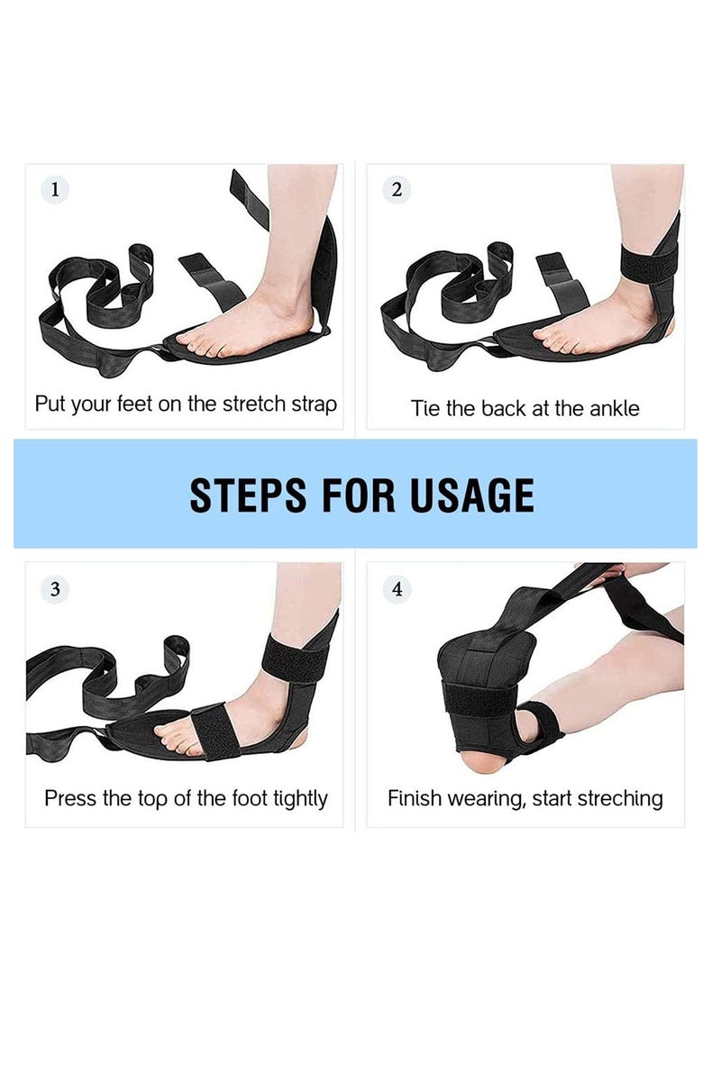  CityRiya-Long حزام تمديد الساق ، حزام تمديد القدم اليوغا مع حلقات متعددة - حزام العجل القابل للتعديل لالتهاب العجل ، التهاب الأوتار الآخيلية ، الحبل ، العلاج البدني ، اليوغا ، البيلاتس - Image 5