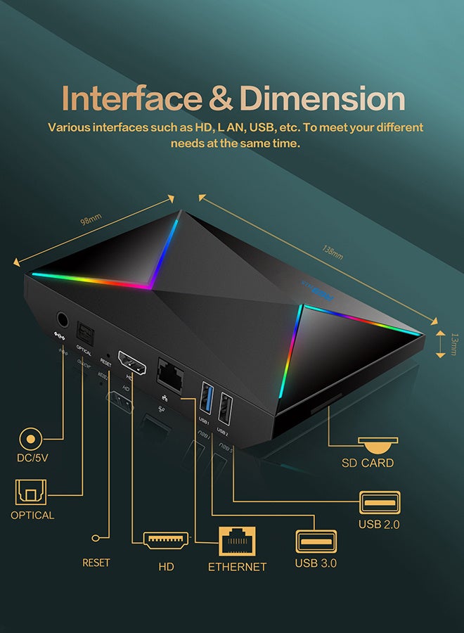 R69 Plus Android 14 4G/64G TV Box Ultra HD 8K Allwinner H728 Octa Core Support Voice Control TV Box WIFI 6 Set Top Box  - Image 5