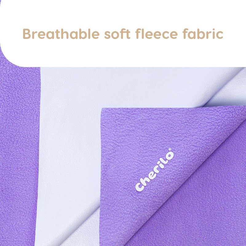 Cherilo Quick Dry Waterproof Protector Baby Dry Sheets, Small (50cm X 70cm)| Violet, Pack of 2 - Image 2