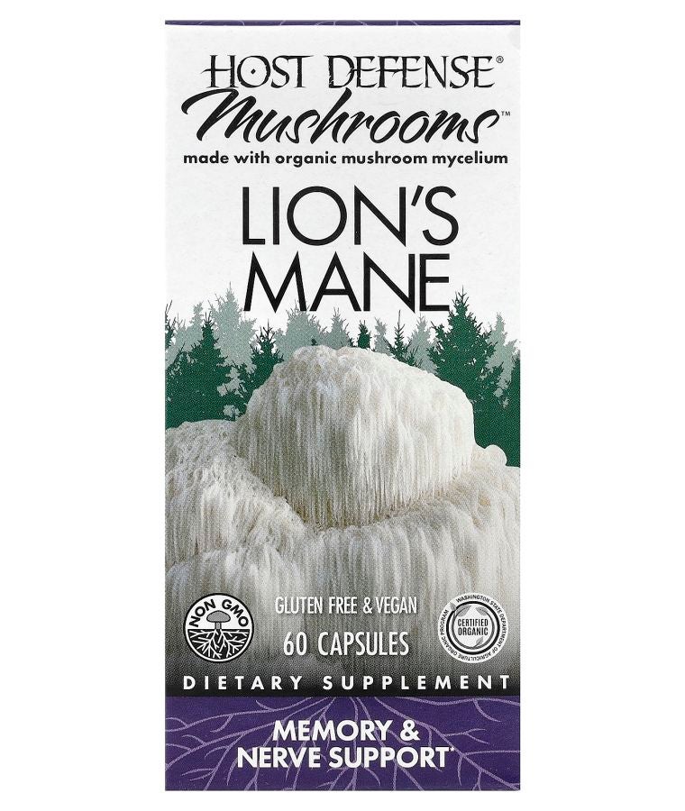 Host Defense Mushrooms™ Lion's Mane 60 Capsules (0.5 g per Capsule)