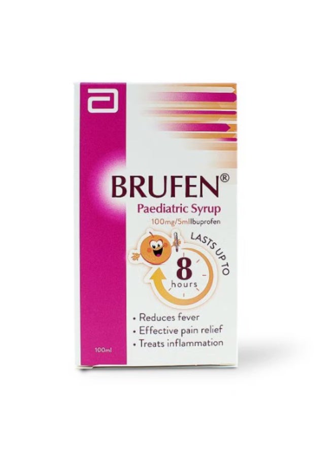 Brufen Paediatric Syrup 100 ml – Ibuprofen for Fever & Pain Relief  in Children - Image 1