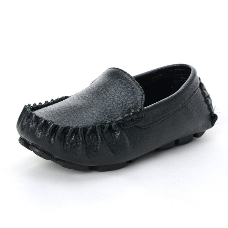 New Children'S Shoes Children'S Bean Shoes Boys And Girls Neutral Leather Shoes Korean Single Shoes Factory A Generation Of 2 - Image 5