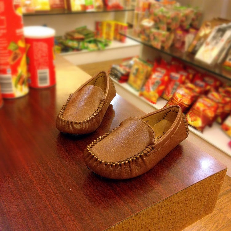 New Children'S Shoes Children'S Bean Shoes Boys And Girls Neutral Leather Shoes Korean Single Shoes Factory A Generation Of 2 - Image 2