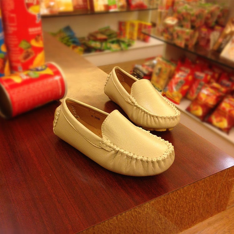 New Children'S Shoes Children'S Bean Shoes Boys And Girls Neutral Leather Shoes Korean Single Shoes Factory A Generation Of 2 - Image 3