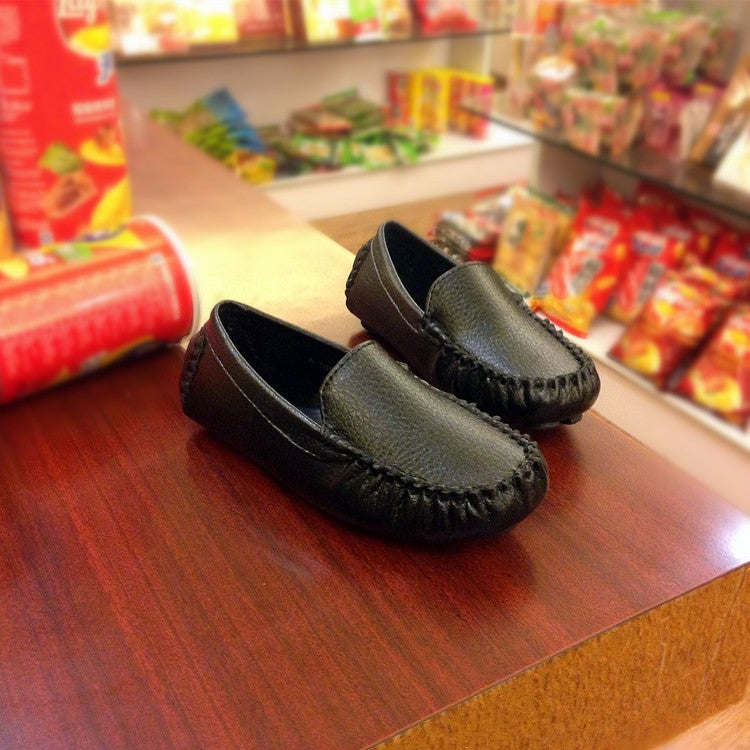 New Children'S Shoes Children'S Bean Shoes Boys And Girls Neutral Leather Shoes Korean Single Shoes Factory A Generation Of 2 - Image 4