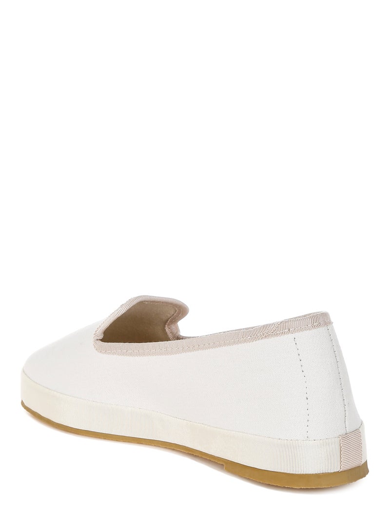 London Rag Round Toe Canvas Slip-On Loafers in Off White - Image 3