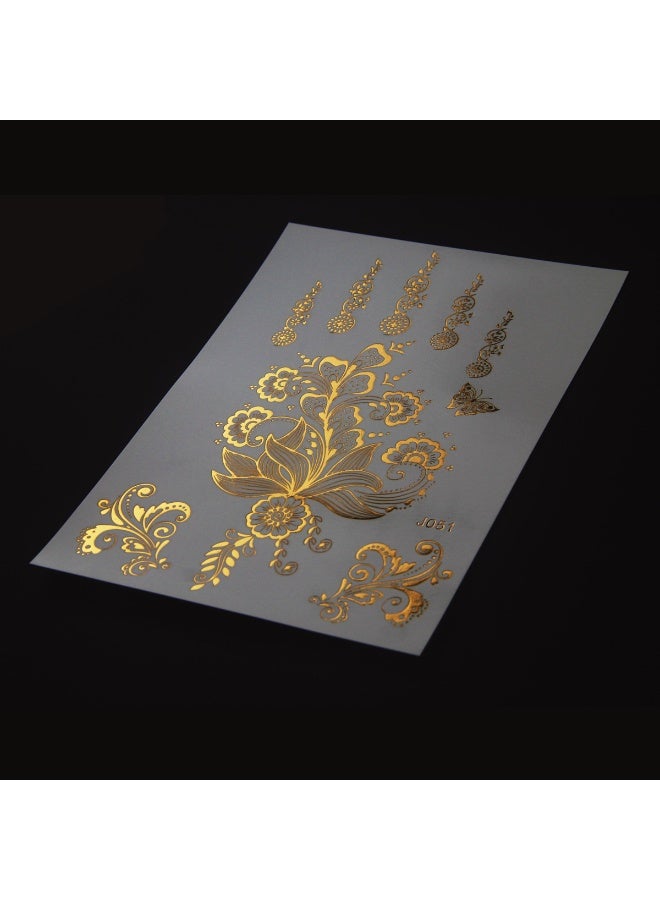 كيفية ملصقات وشم الحناء الهندية، ملصقات وشم الحناء، ملصقات وشم الختم الساخن لدول الشرق الأوسط، دفعة مختلطة عبر الحدود - Image 1