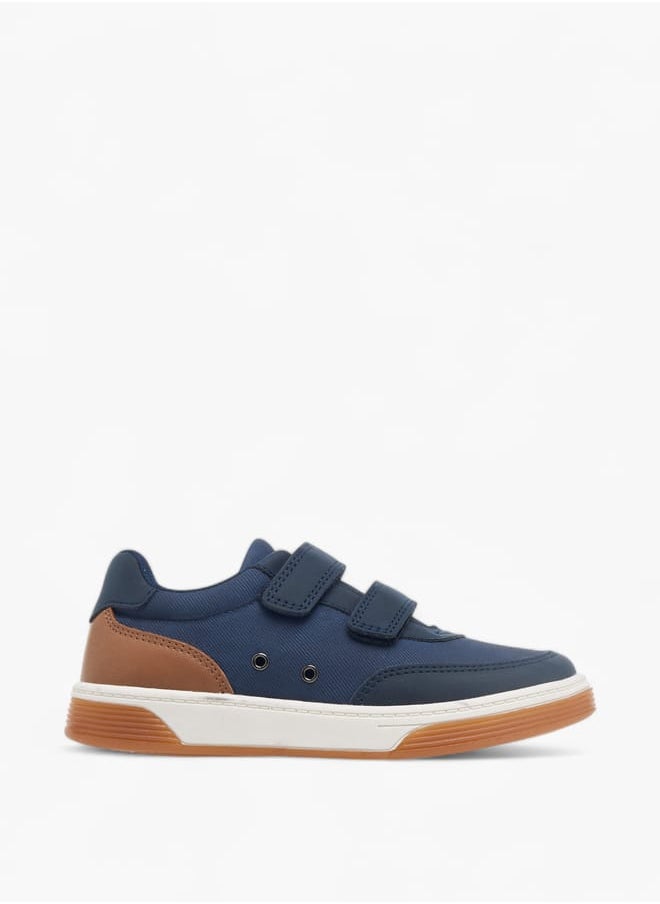 Boys Colourblock Sneakers With Hook And Loop Closure