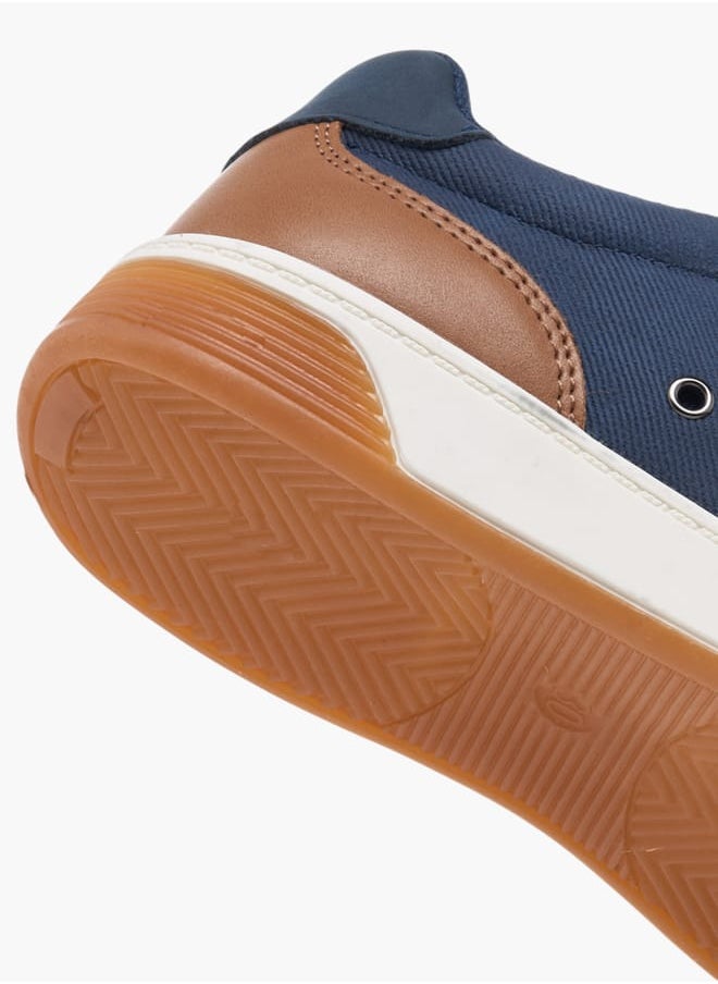 Boys Colourblock Sneakers With Hook And Loop Closure